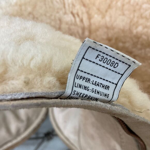 UGG Knightsbridge Tall Suede Boots 5119 women’s size 6 Tan Shearling  Back Zip - Picture 12 of 15